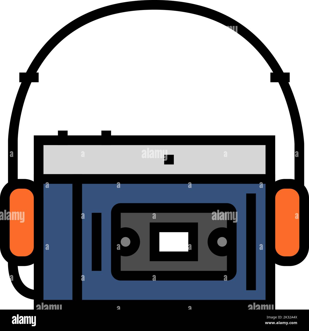 cassette audio player color icon vector illustration Stock Vector Image ...