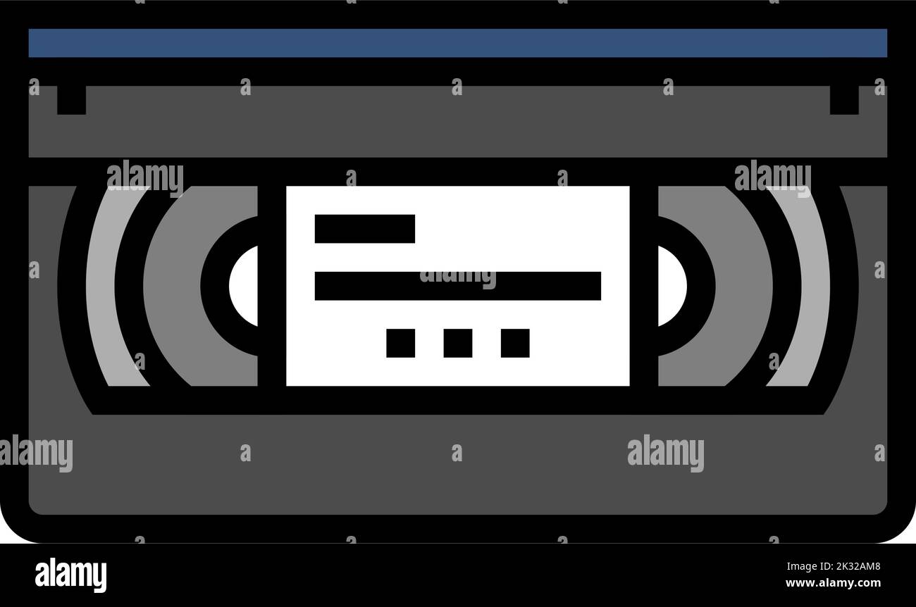 cassette video retro gadget color icon vector illustration Stock Vector ...