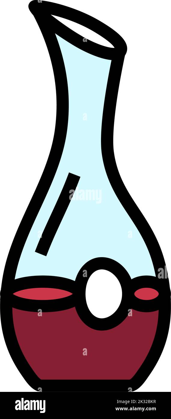 decanter wine color icon vector illustration Stock Vector Image & Art ...