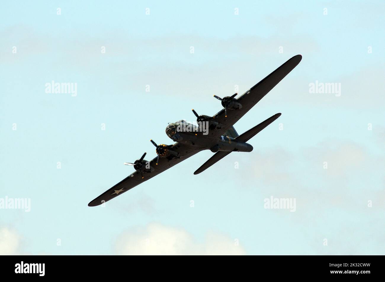 B-17 Flying Fortress 'Sally B' at Weston Air Show, 2015. Stock Photo