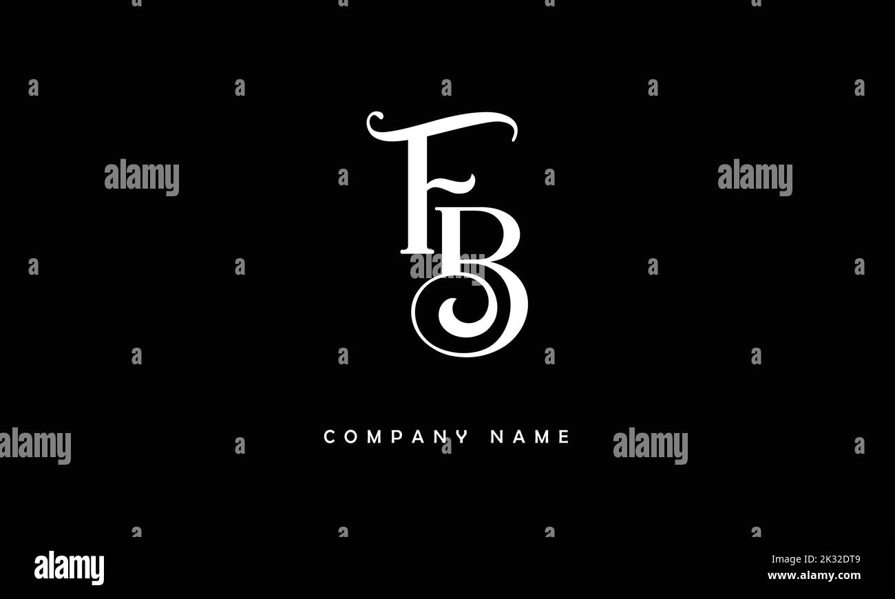 BF, FB Abstract Letters Logo Monogram Stock Vector