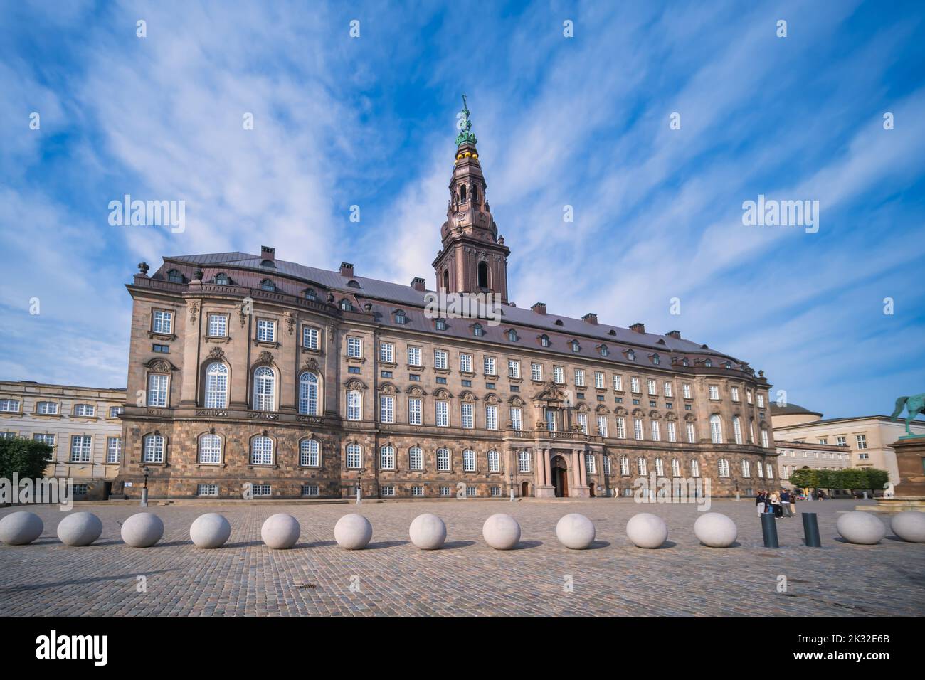 Christiansborg castle in Copenhagen where the Danish Parliament resides Stock Photo