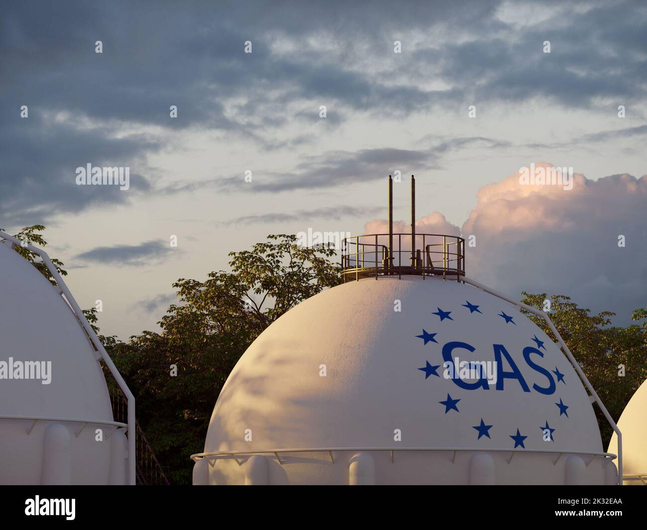 Gas storage tank. Natural gas reserves Stock Photo Alamy