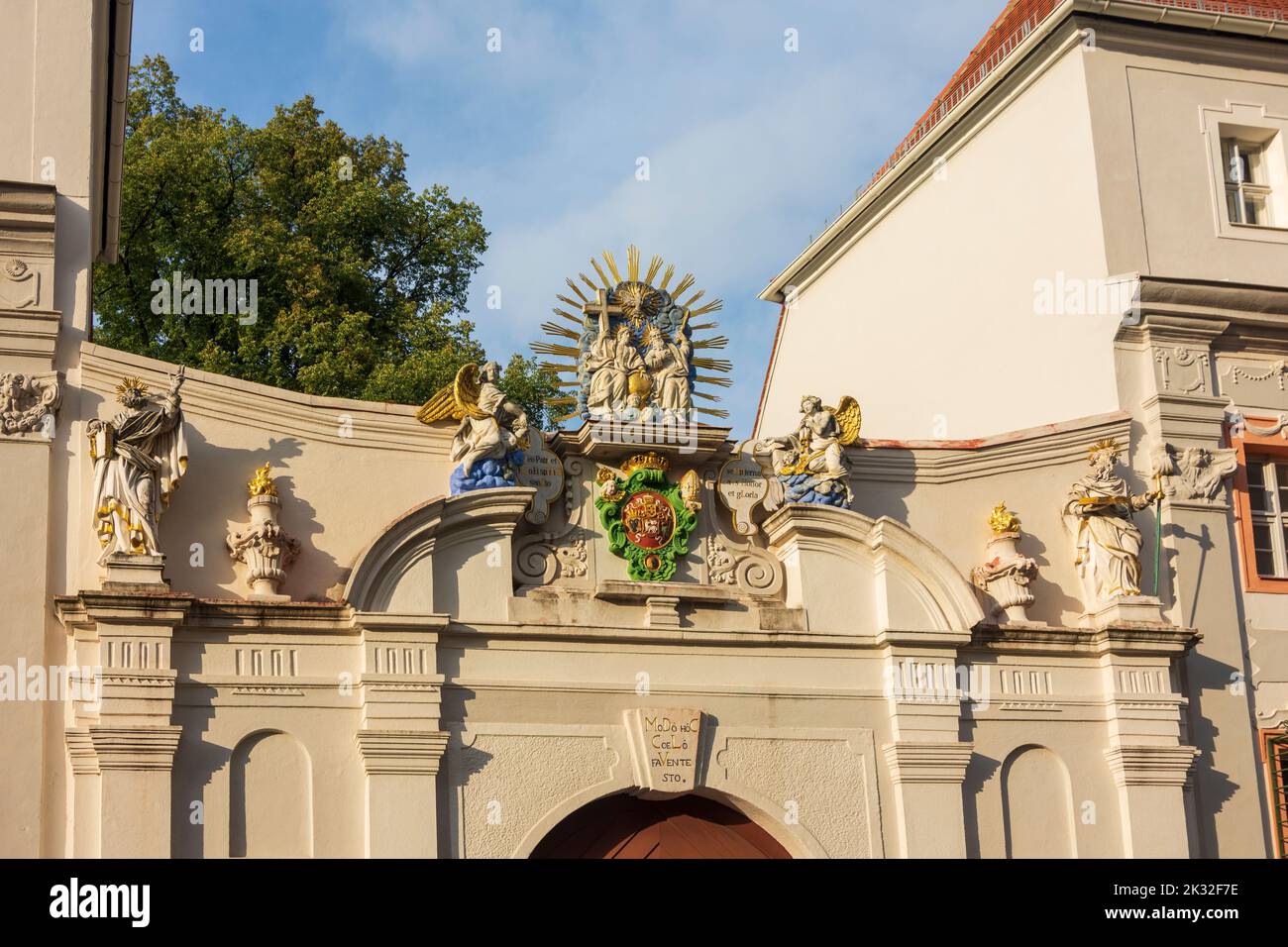 Bautzen: gate of house Domstift in Oberlausitz, Upper Lusatia, Sachsen, Saxony, Germany Stock Photo