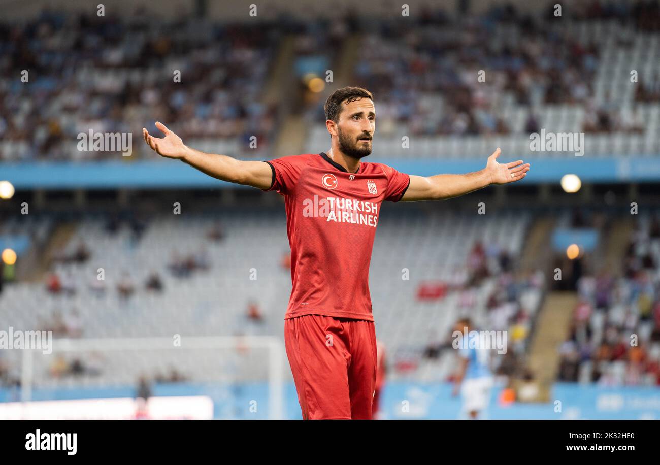Malmoe, Sweden. 18th, August 2022. Caner Osmanpasa (88) of Sivasspor FF seen during the UEFA Europa League qualification match between Malmö FF and Sivasspor at Eleda Stadion in Malmö. (Photo credit: Gonzales Photo - Joe Miller). Stock Photo