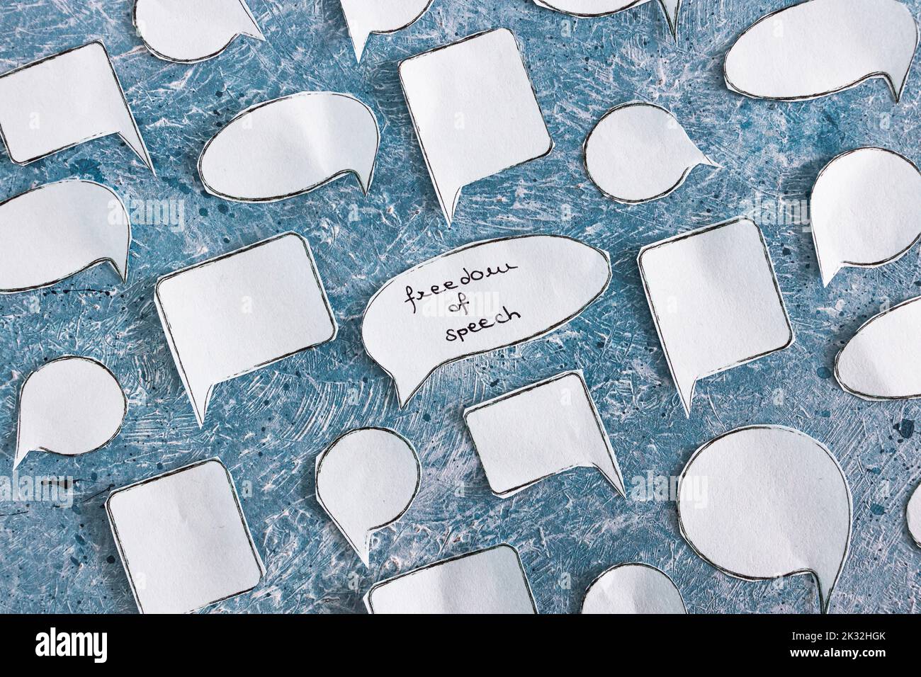 freedom of speech and exchanging ideas conceptual image, group of