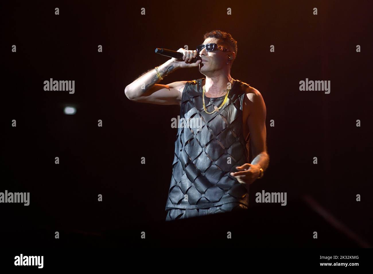 Roma, Italy. 23rd Sep, 2022. The Italian rapper Marracash, pseudonym of ...