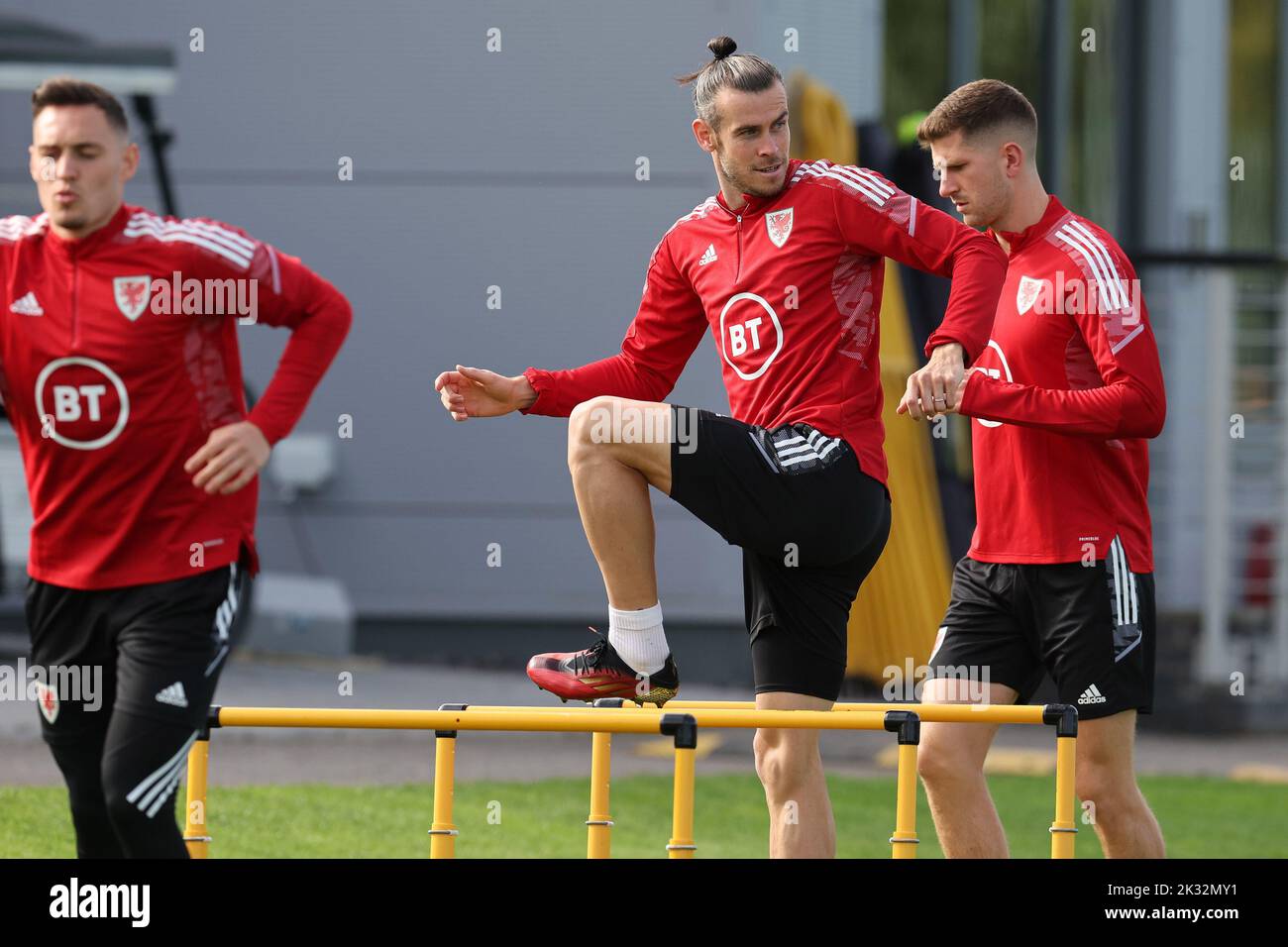 Cardiff, UK. 24th Sep, 2022. Gareth Bale of Wales during the Wales football team MD1 training session at the Vale Resort, Hensol, near Cardiff on Saturday 24th September 2022. The team are preparing for their next match, a UEFA Nations league match against Poland tomorrow . this image may only be used for Editorial purposes. Editorial use only, pic by Andrew Orchard/Andrew Orchard sports photography/Alamy Live news Credit: Andrew Orchard sports photography/Alamy Live News Stock Photo