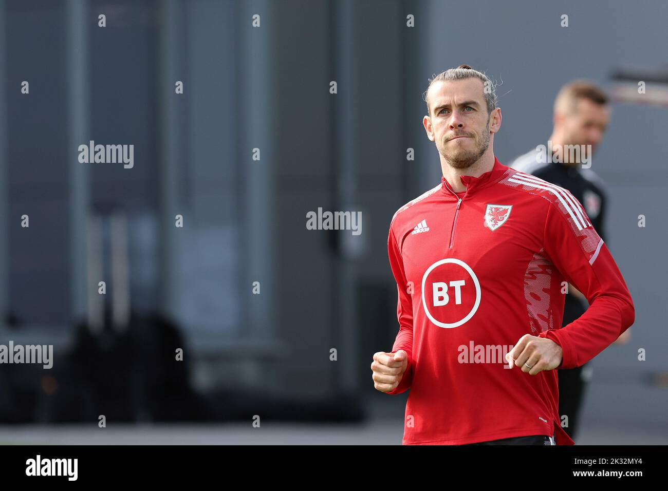Cardiff, UK. 24th Sep, 2022. Gareth Bale of Wales during the Wales football team MD1 training session at the Vale Resort, Hensol, near Cardiff on Saturday 24th September 2022. The team are preparing for their next match, a UEFA Nations league match against Poland tomorrow . this image may only be used for Editorial purposes. Editorial use only, pic by Andrew Orchard/Andrew Orchard sports photography/Alamy Live news Credit: Andrew Orchard sports photography/Alamy Live News Stock Photo