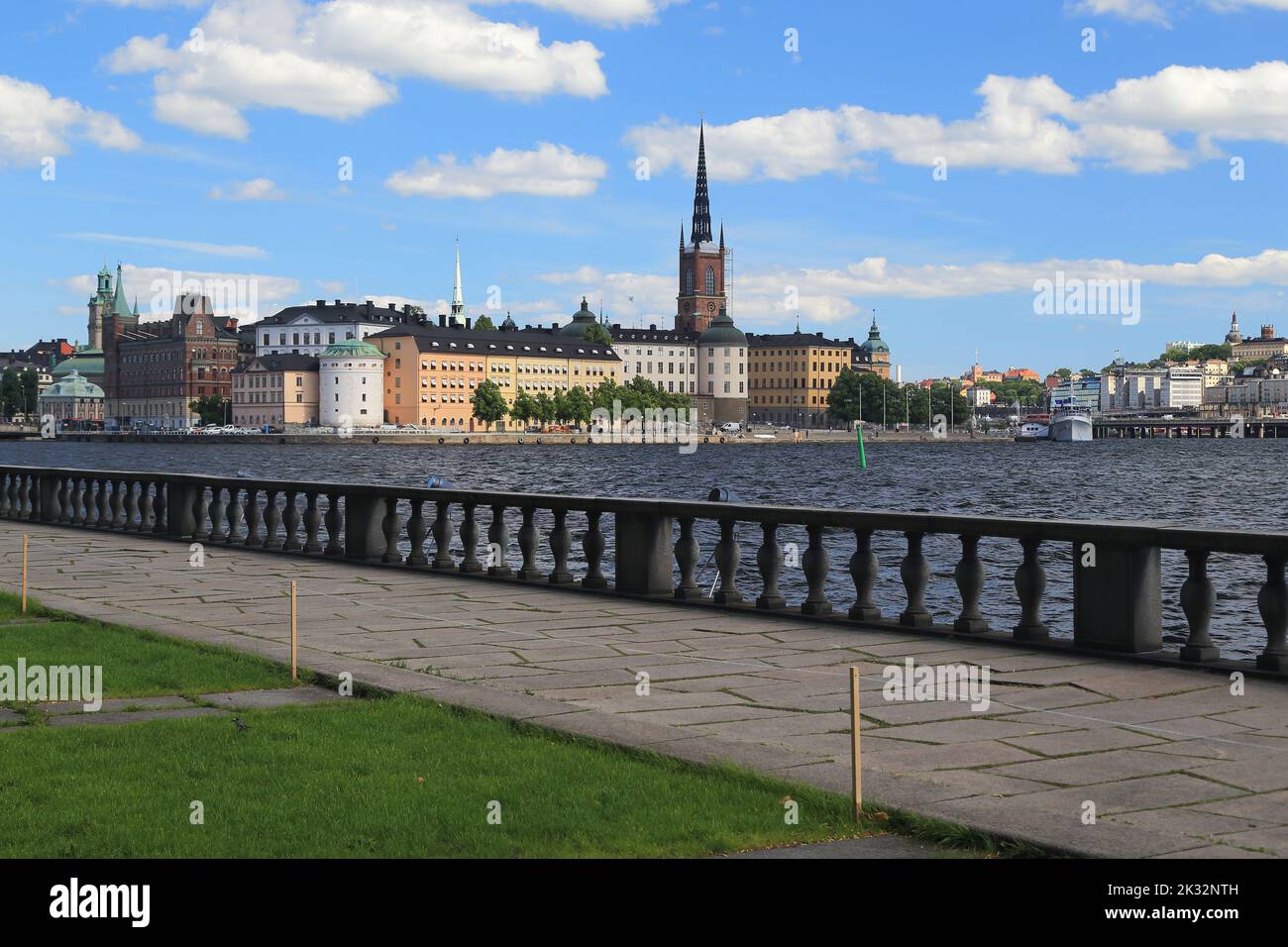 STOCKHOLM, SWEDEN - JUNE 27, 2016: This is view of the island Riddarholmen located on Lake Malaren, which is part of  Gamla Stan. Stock Photo