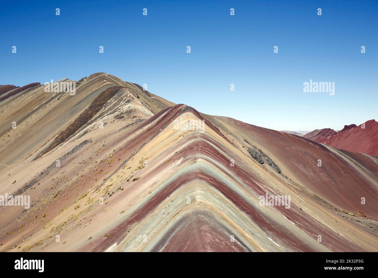 View of Rainbow Mountain. Cusco Region, Peru Stock Photo