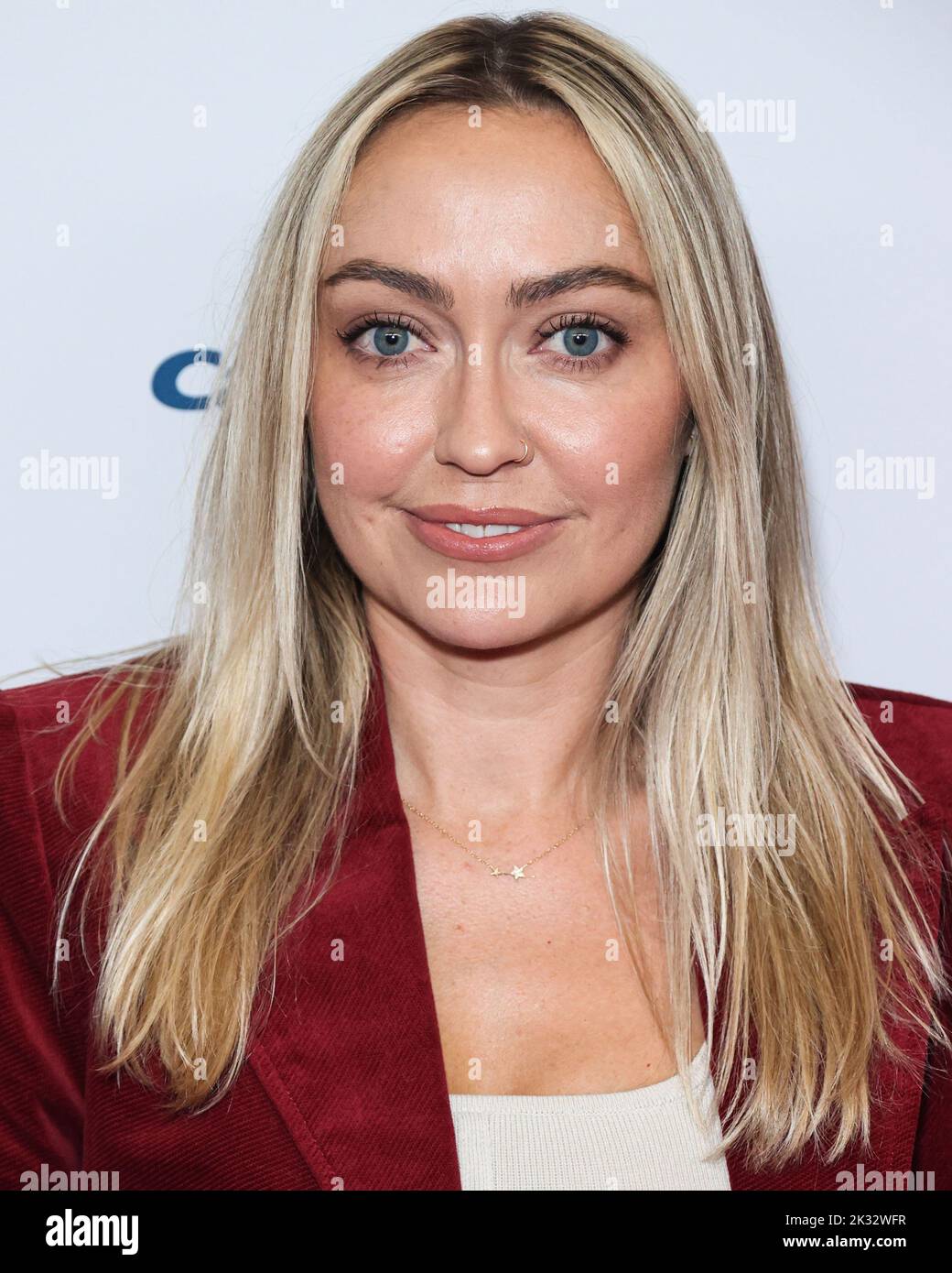 LAS VEGAS, NEVADA, USA - SEPTEMBER 23: Brandi Cyrus poses in the press room at the 2022 iHeartRadio Music Festival - Night 1 held at the T-Mobile Arena on September 23, 2022 in Las Vegas, Nevada, United States. (Photo by Xavier Collin/Image Press Agency) Stock Photo