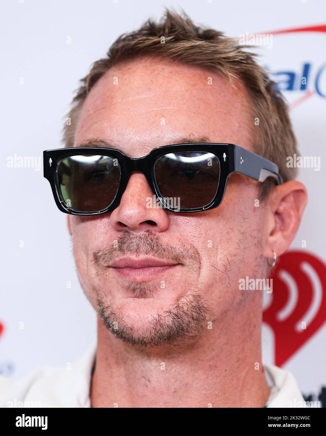 LAS VEGAS, NEVADA, USA - SEPTEMBER 23: Diplo poses in the press room at the 2022 iHeartRadio Music Festival - Night 1 held at the T-Mobile Arena on September 23, 2022 in Las Vegas, Nevada, United States. (Photo by Xavier Collin/Image Press Agency) Stock Photo