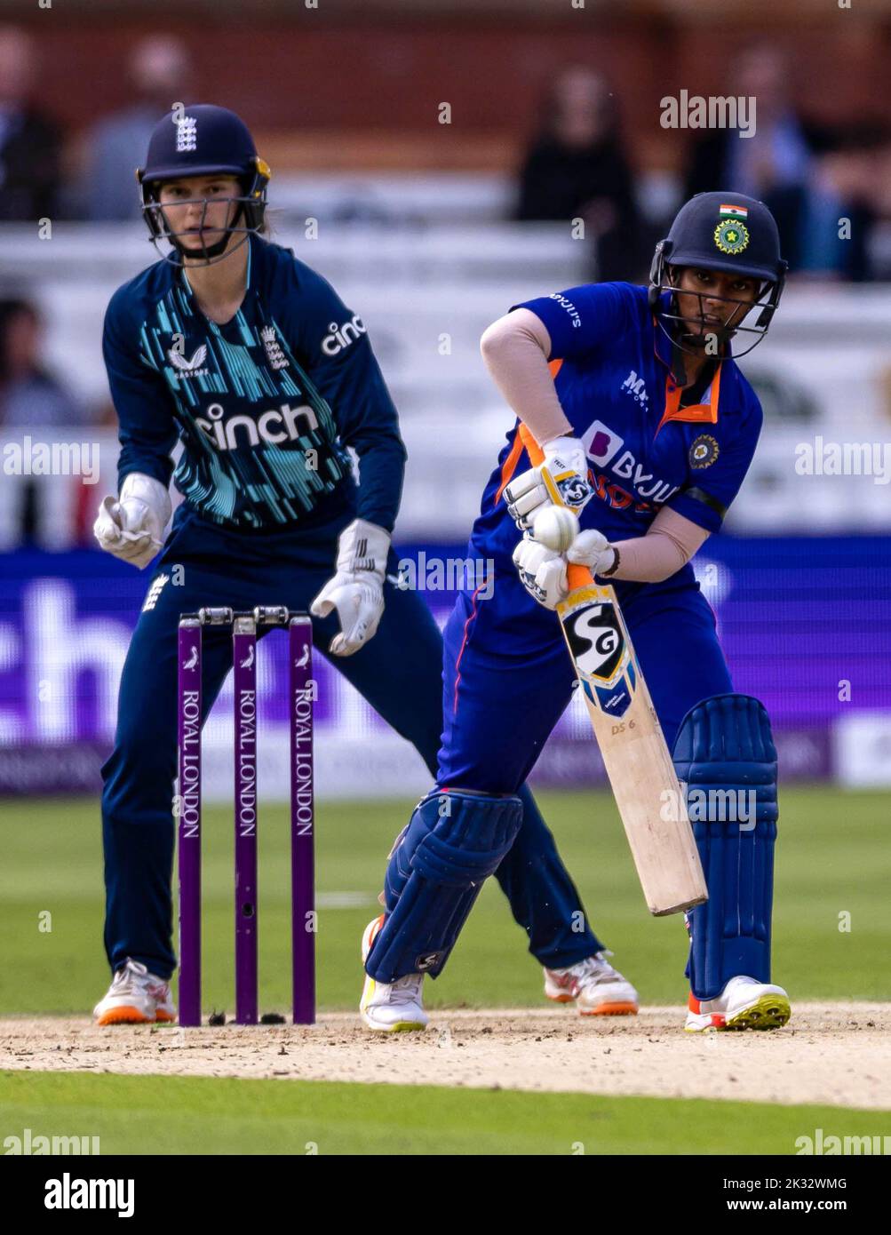 India’s Deepti Sharma batting during the third women's one day international match at Lord's, London. Picture date: Saturday September 24, 2022. Stock Photo