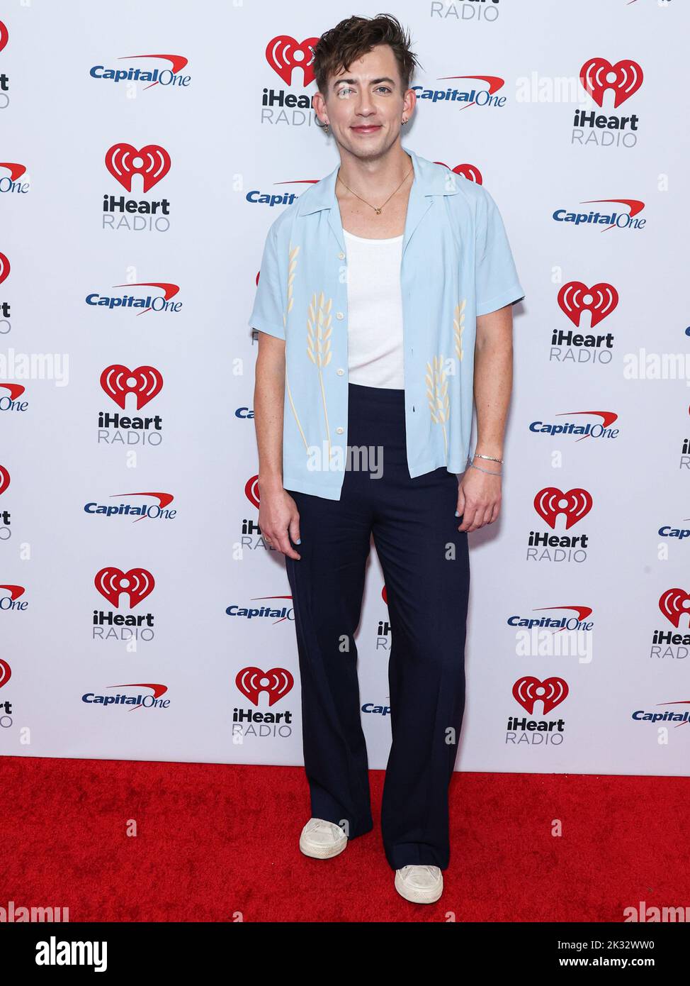 LAS VEGAS, NEVADA, USA - SEPTEMBER 23: Kevin McHale poses in the press room at the 2022 iHeartRadio Music Festival - Night 1 held at the T-Mobile Arena on September 23, 2022 in Las Vegas, Nevada, United States. (Photo by Xavier Collin/Image Press Agency) Stock Photo