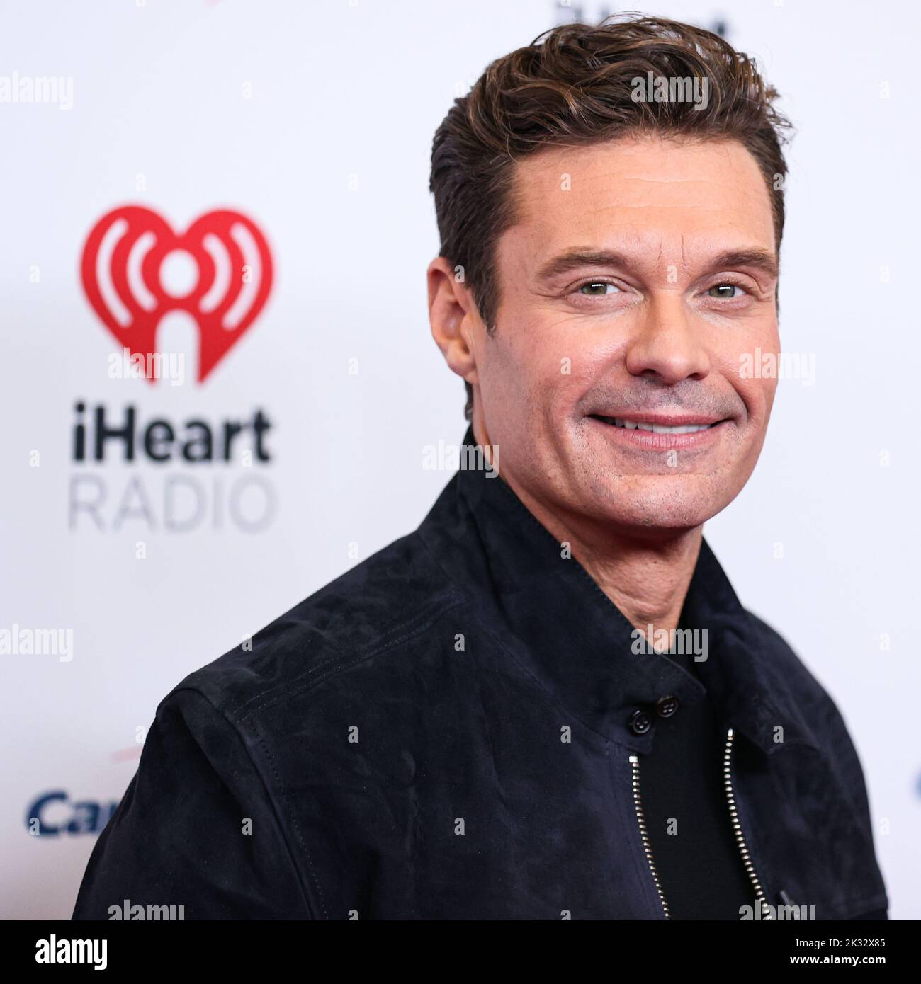 LAS VEGAS, NEVADA, USA - SEPTEMBER 23: Ryan Seacrest poses in the press room at the 2022 iHeartRadio Music Festival - Night 1 held at the T-Mobile Arena on September 23, 2022 in Las Vegas, Nevada, United States. (Photo by Xavier Collin/Image Press Agency) Stock Photo