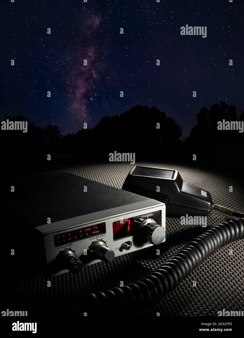 CB radio on channel 7 ready to signal the Milky Way Stock Photo Alamy