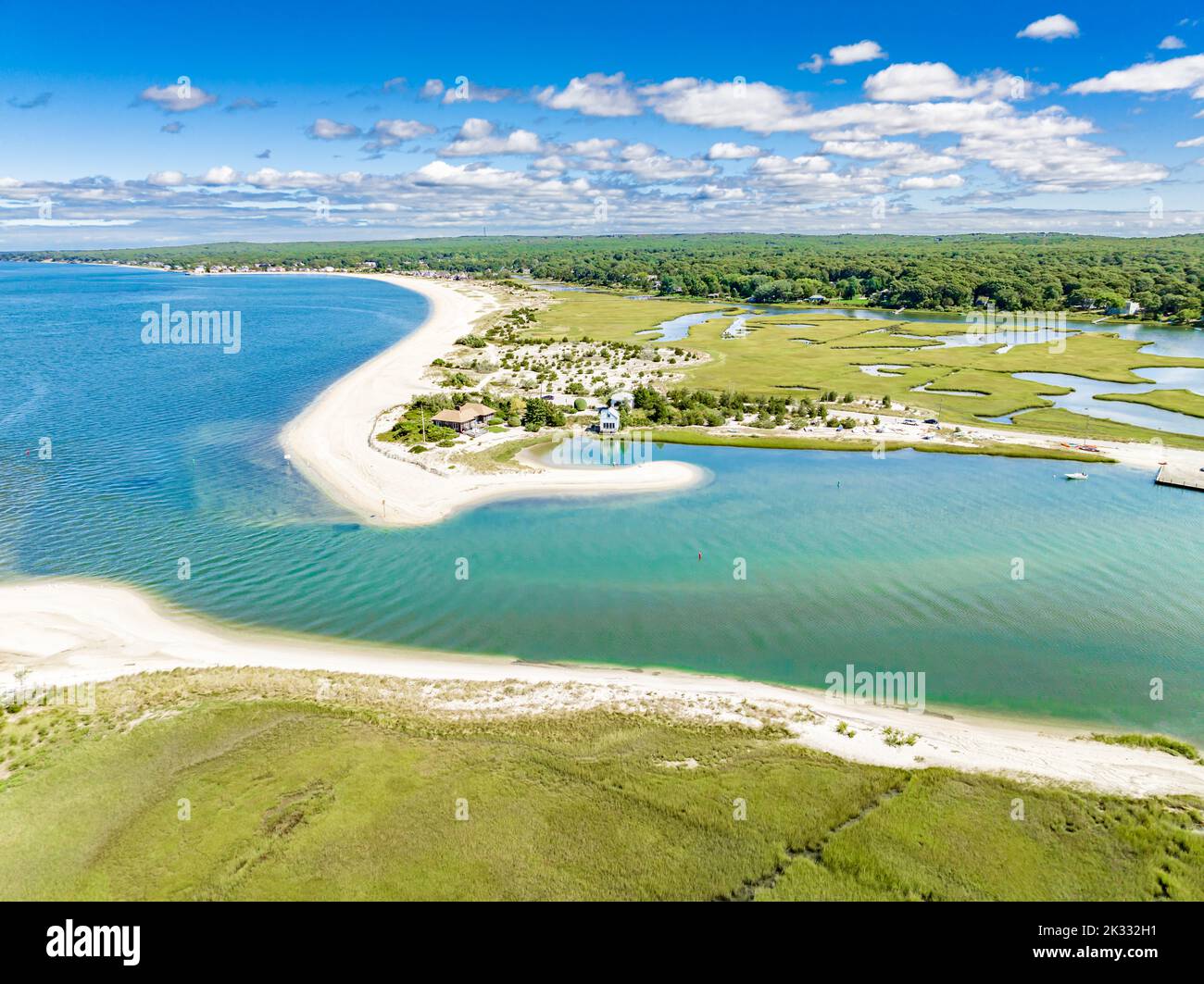 Aerial view of towd point and north sea Stock Photo