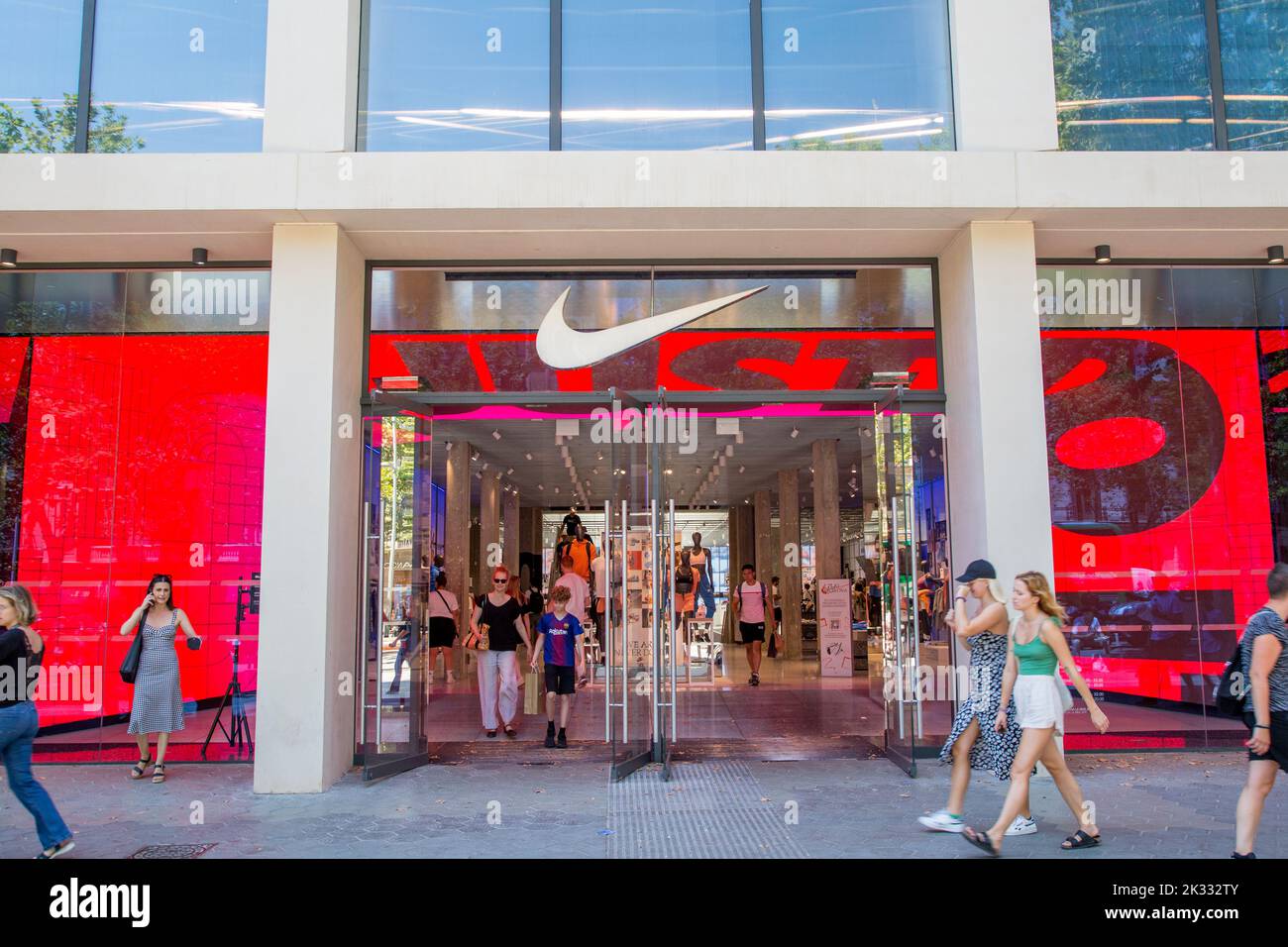 Nike store in Barcelona, Spain Stock Photo