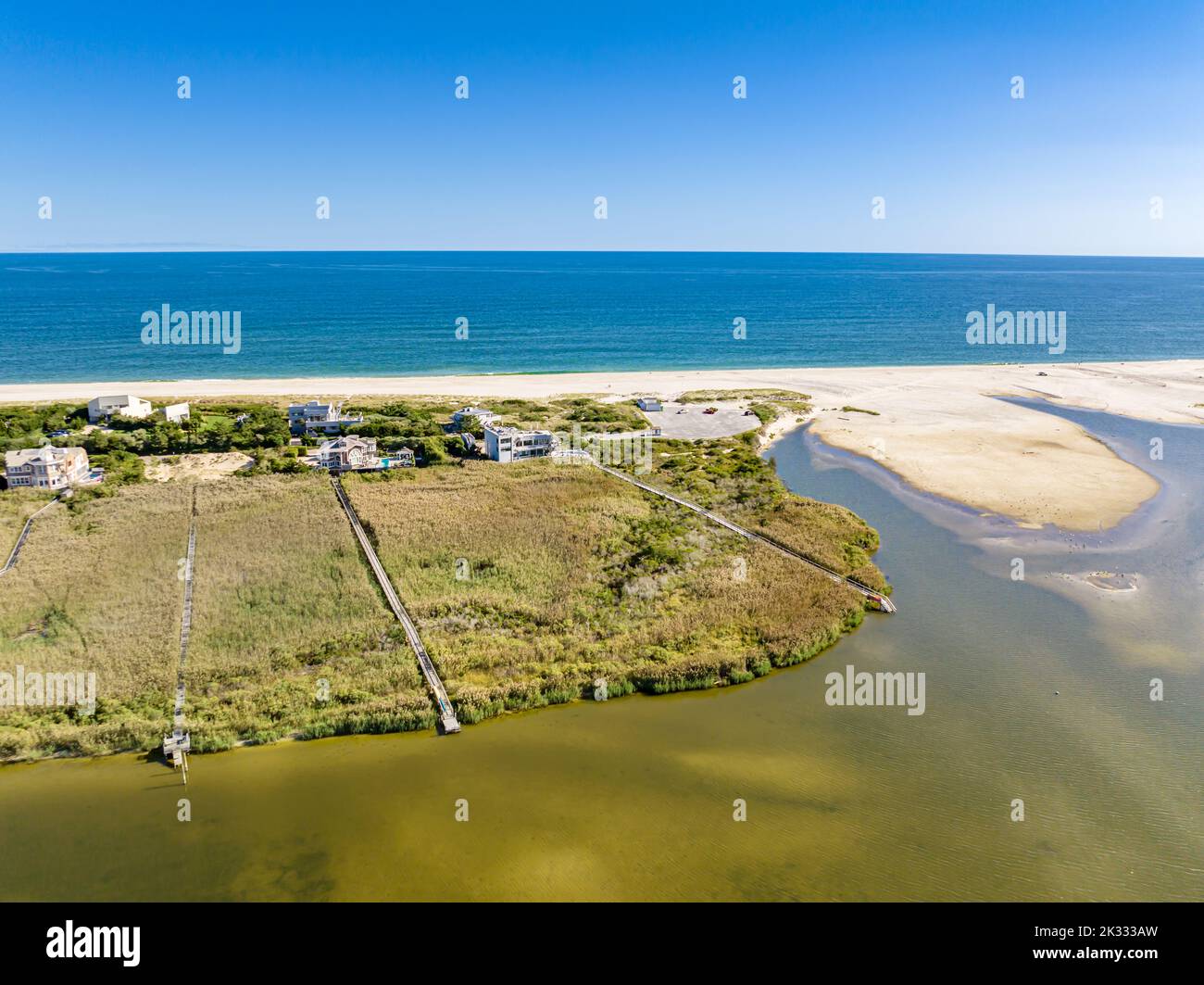 aerial view of w scott cameron beach and vicinity Stock Photo Alamy
