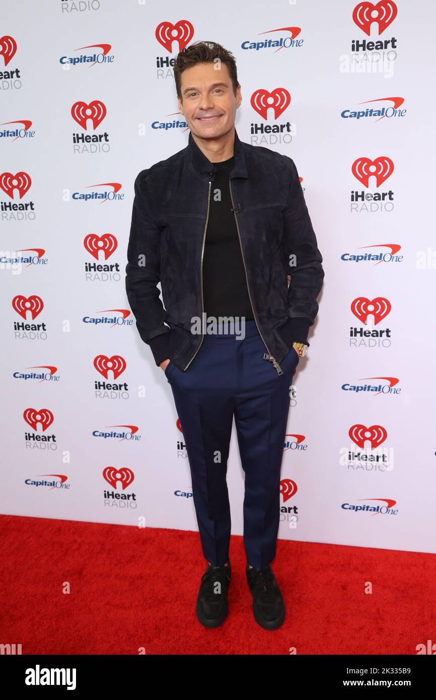 Las Vegas, United States. 23rd Sep, 2022. Host Ryan Seacrest arrives for the iHeartRadio Music Festival at T-Mobile Arena in Las Vegas, Nevada on Friday, September 23, 2022. Photo by James Atoa/UPI Credit: UPI/Alamy Live News Stock Photo