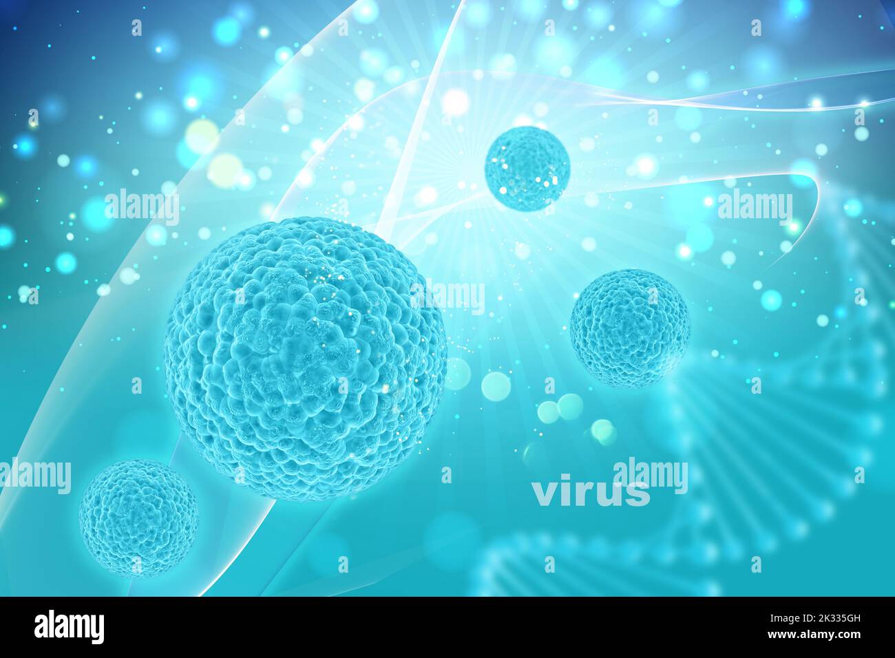 3D render of a medical background with virus cells Stock Photo - Alamy