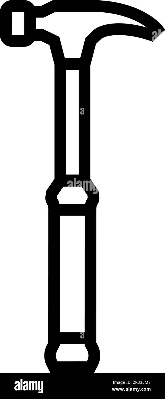 claw hammer tool line icon vector illustration Stock Vector Image & Art ...