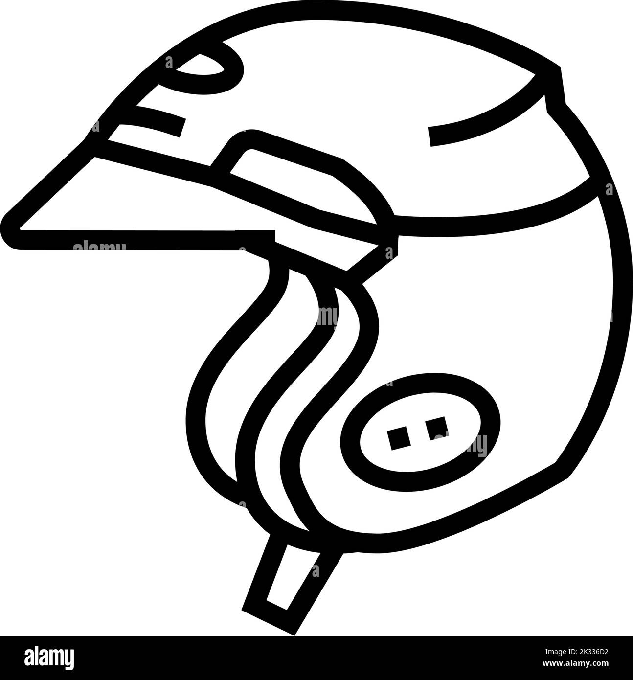open face motorcycle helmet line icon vector illustration Stock Vector