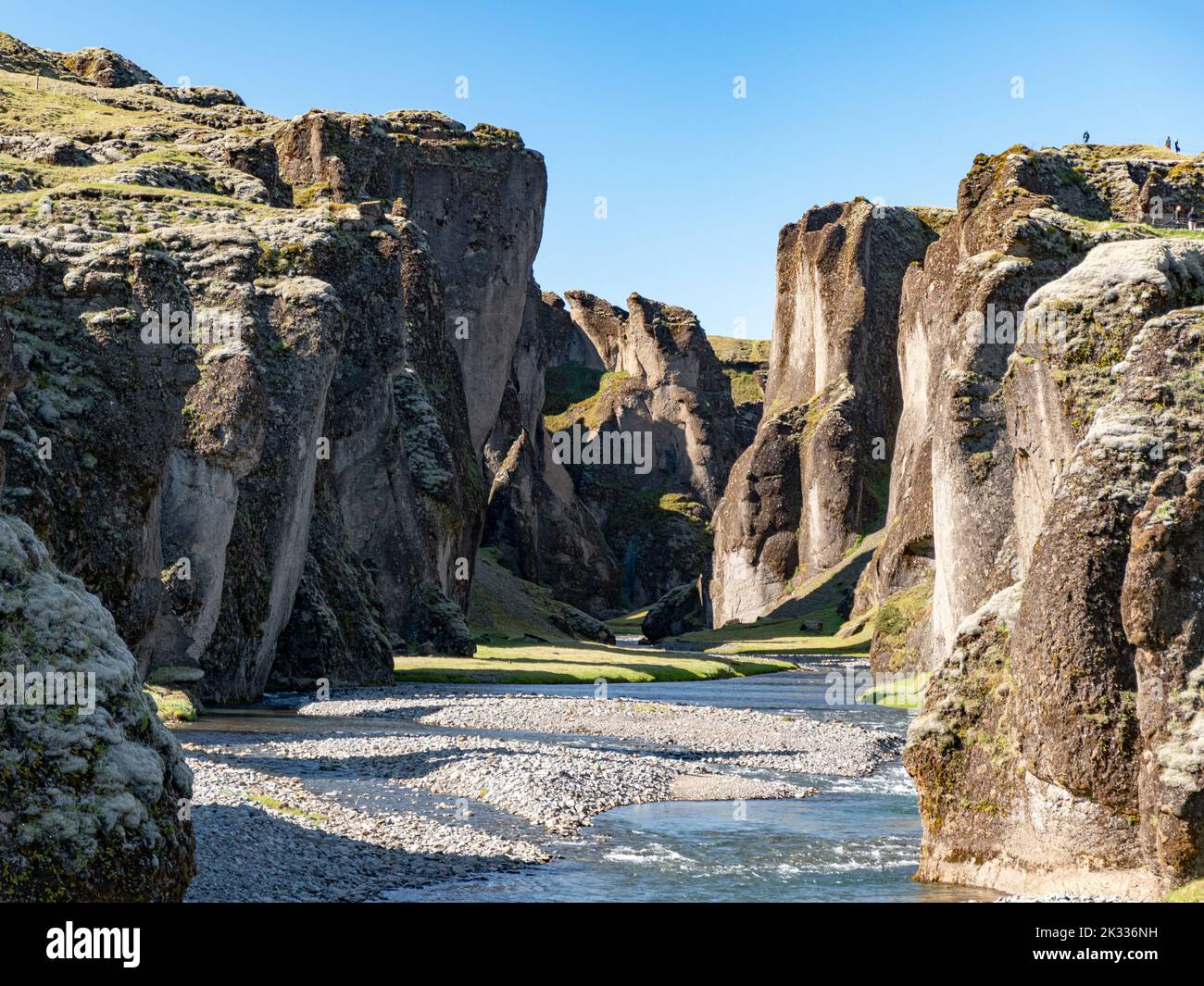 The Fjadrargljufur canyon, landmark in southern Iceland Stock Photo