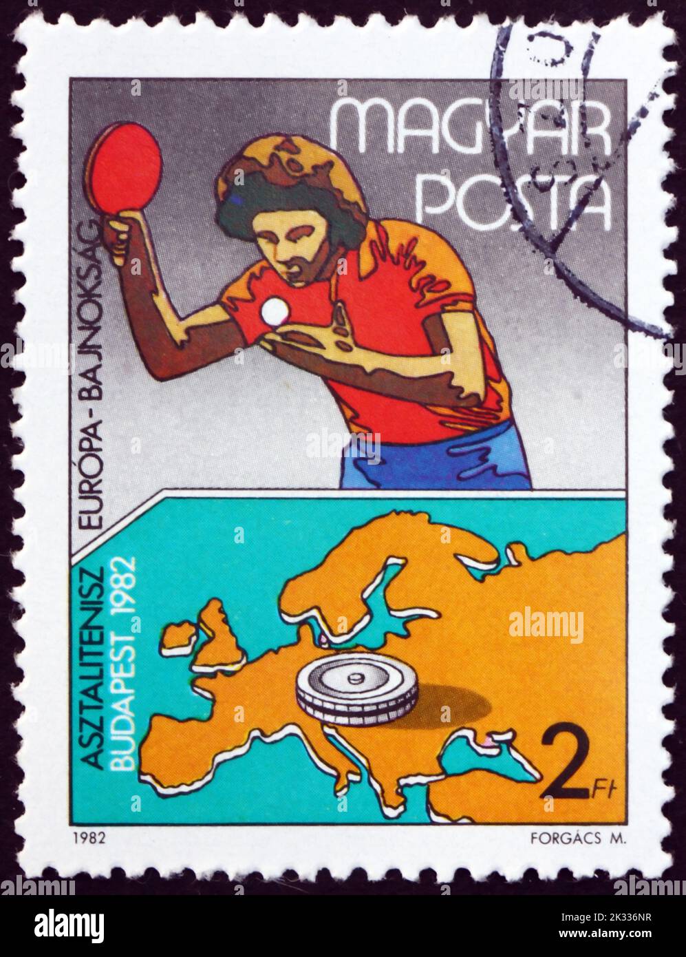 HUNGARY CIRCA 1982 a stamp printed in Hungary dedicated to European