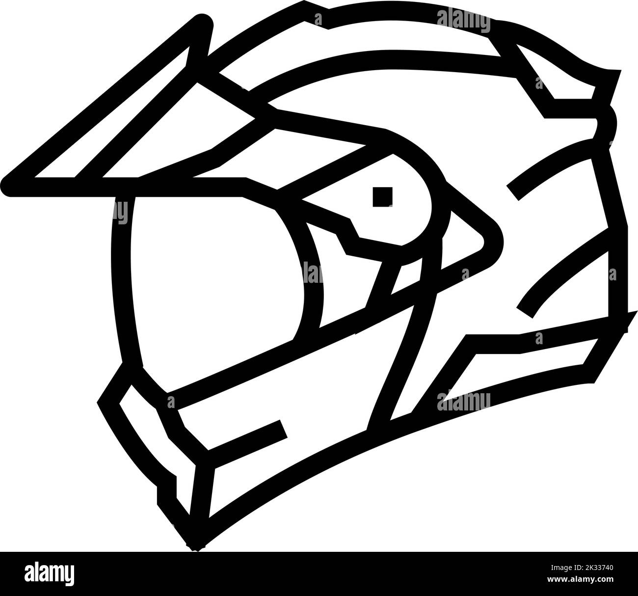 modular motorcycle helmet line icon vector illustration Stock Vector