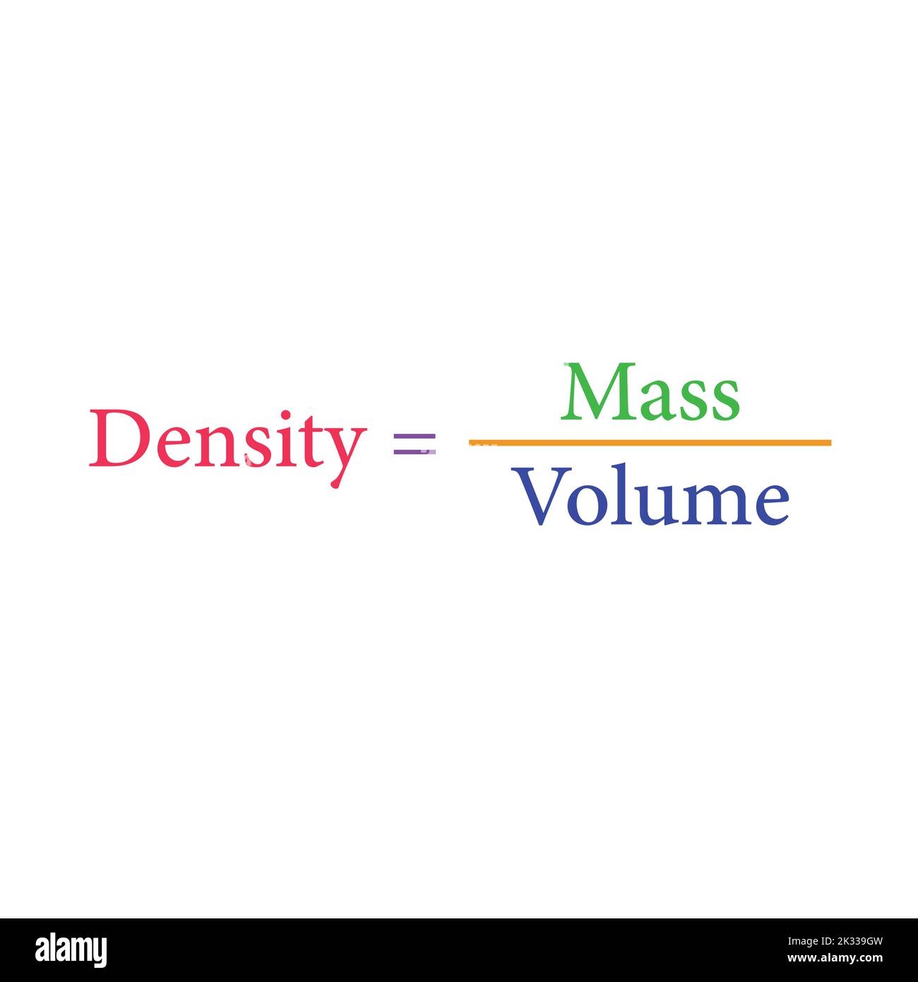 the density formula in chemistry Stock Vector Image & Art Alamy
