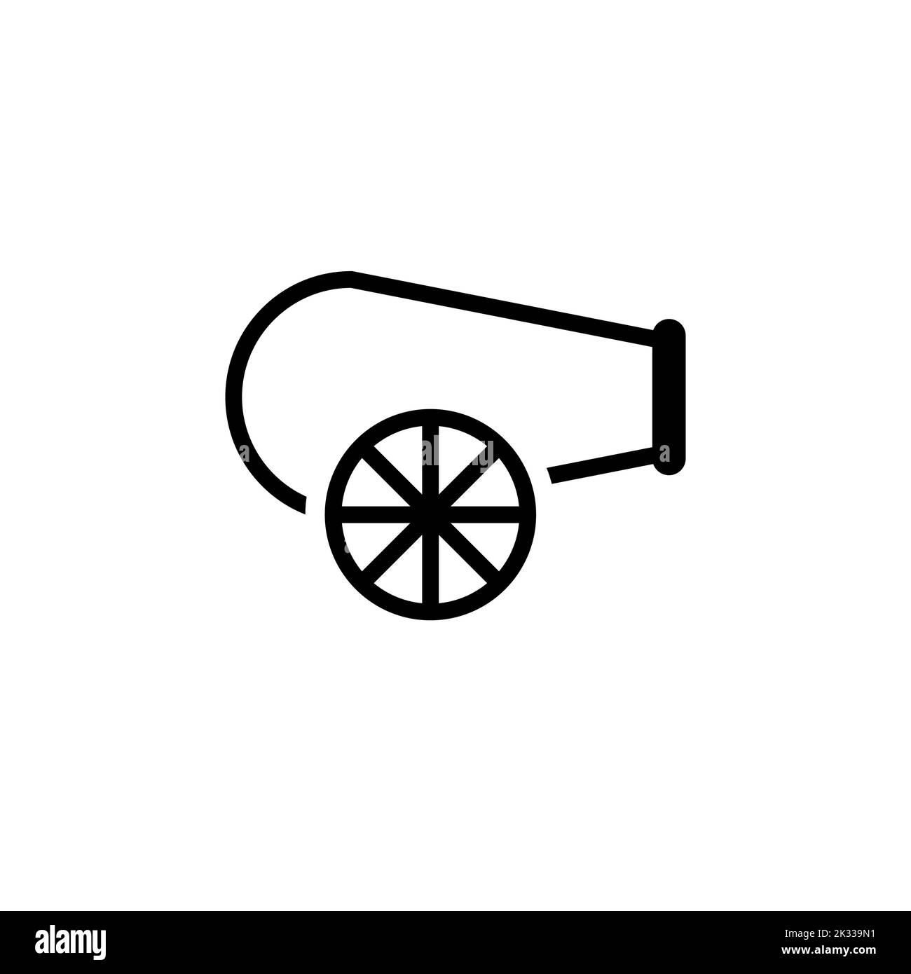 cannon icon vector illustration on white background. Stock Vector