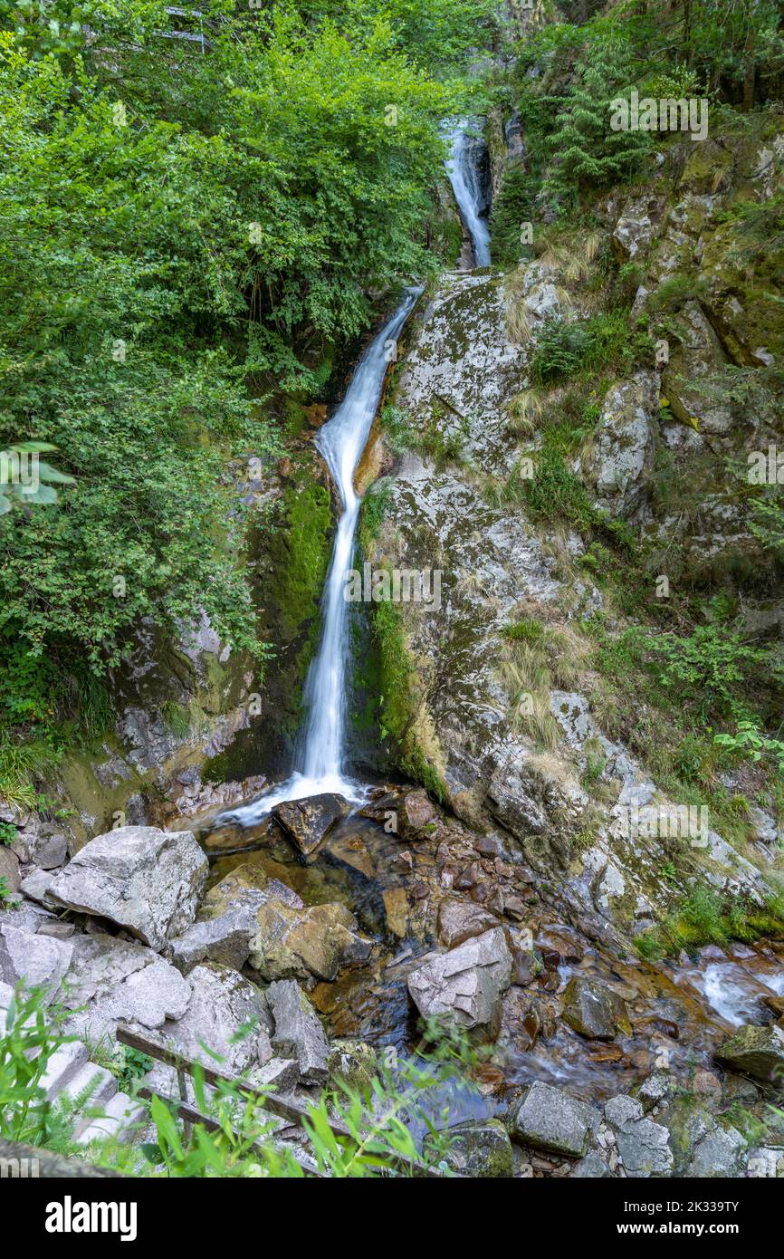 Die Allerheiligen Wasserfälle bei Oppenau, Schwarzwald, Baden-Württemberg, Deutschland |   The All Saints Waterfalls near Oppenau, Black Forest, Baden Stock Photo