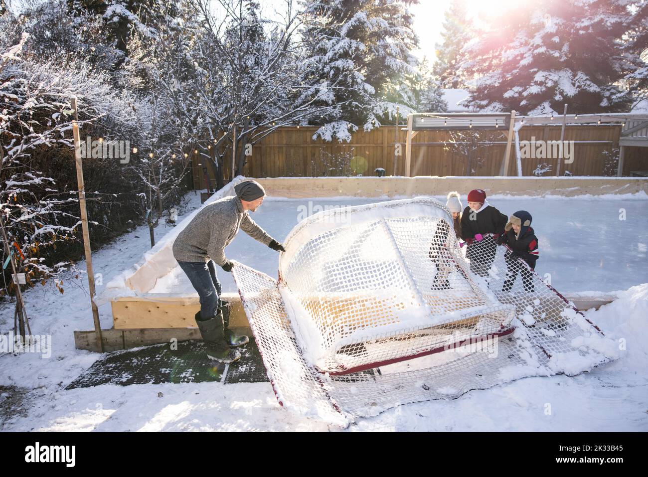 Staal Family Backyard Rink | [Easy DIY] How to Build a Backyard Ice ...