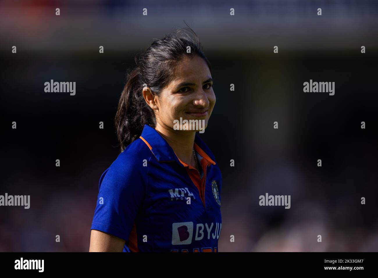 India’s Renuka Singh during the third women's one day international match at Lord's, London. Picture date: Saturday September 24, 2022. Stock Photo