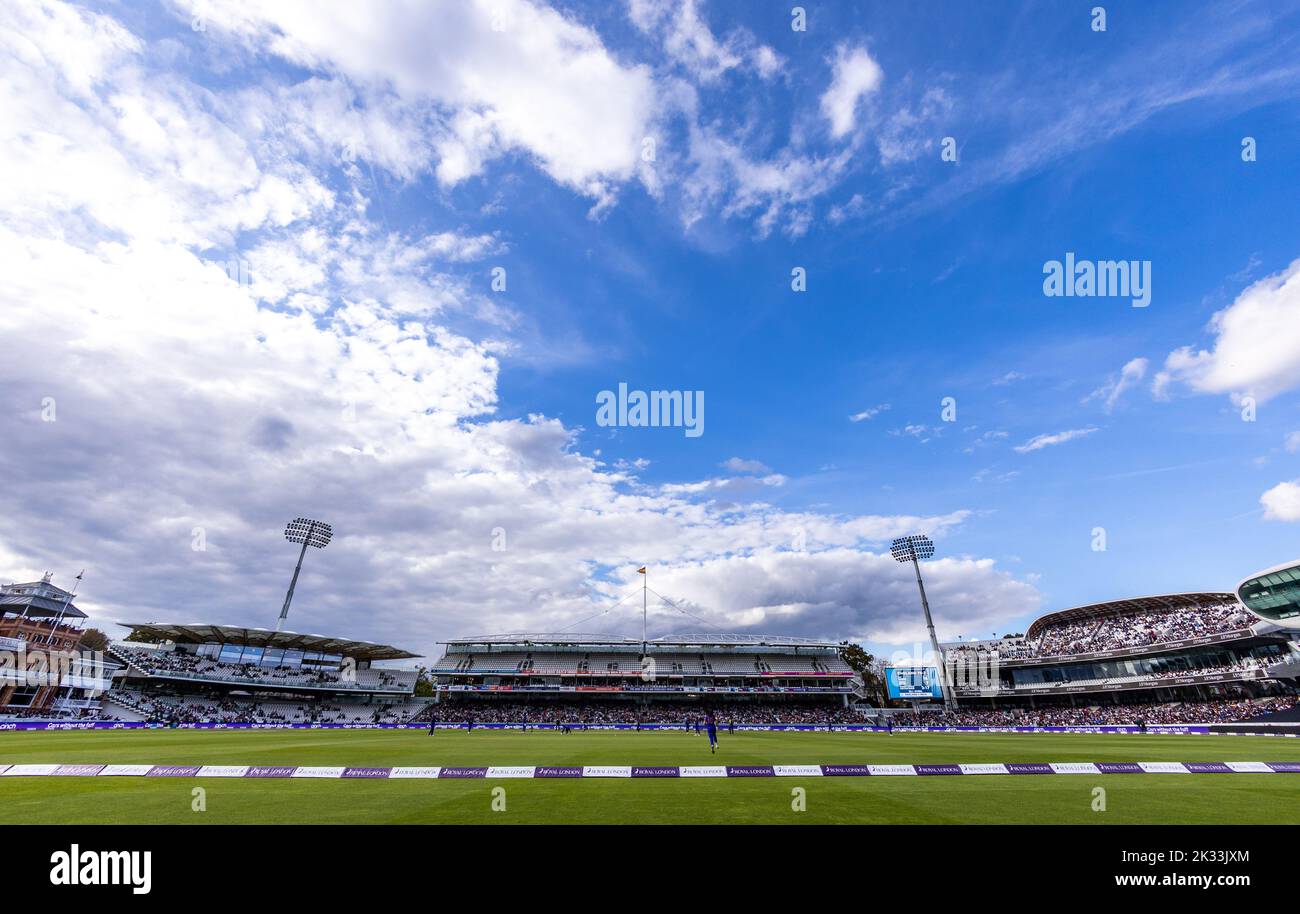 General view during the third women's one day international match at Lord's, London. Picture date: Saturday September 24, 2022. Stock Photo