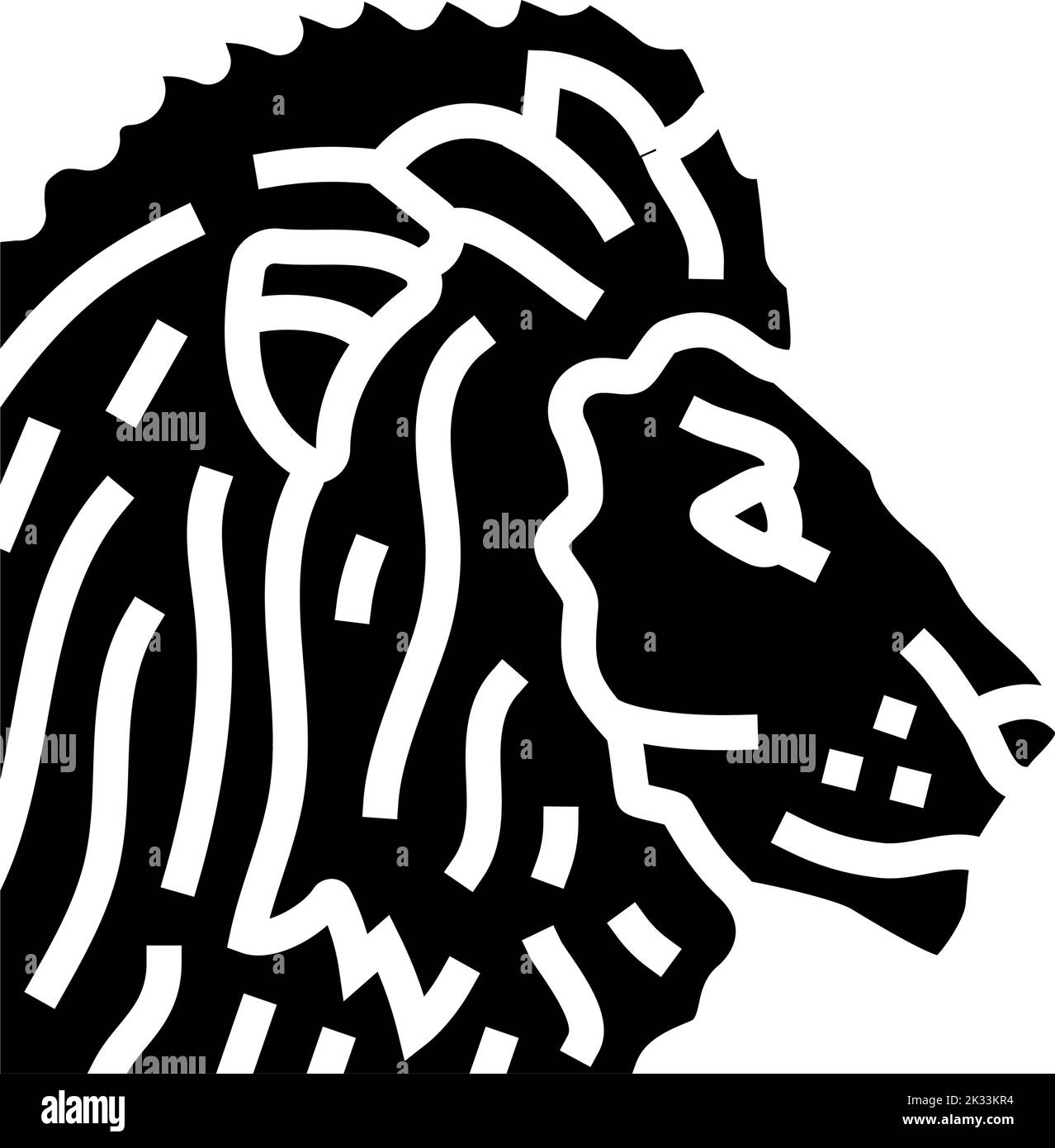 lion animal zoo glyph icon vector illustration Stock Vector Image & Art