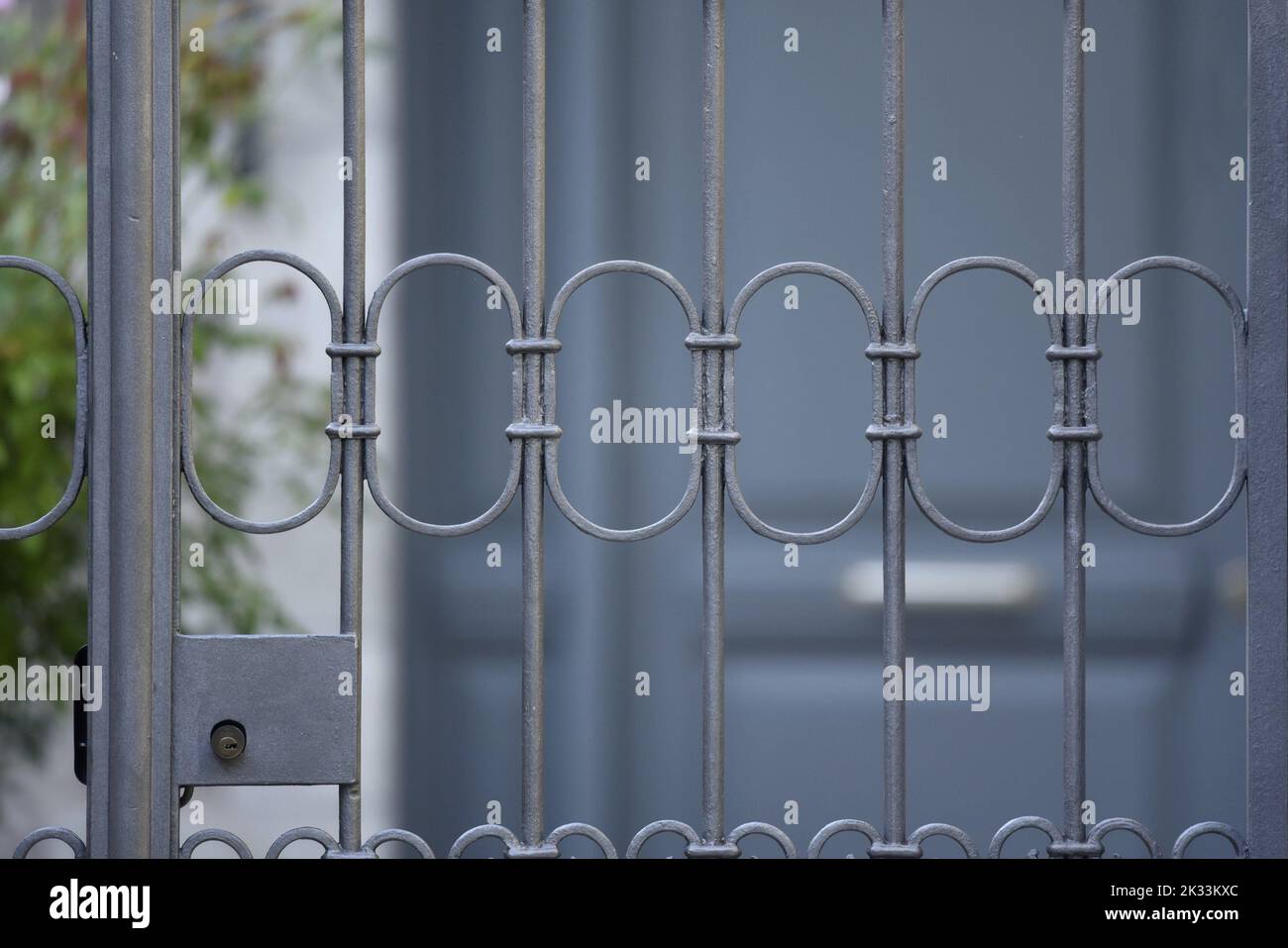 Traditional handcrafted forged iron entrance gate railing in Kifissia ...