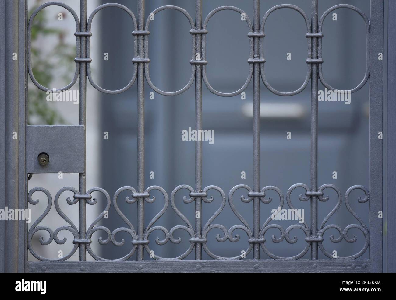 Traditional handcrafted forged iron entrance gate railing in Kifissia ...