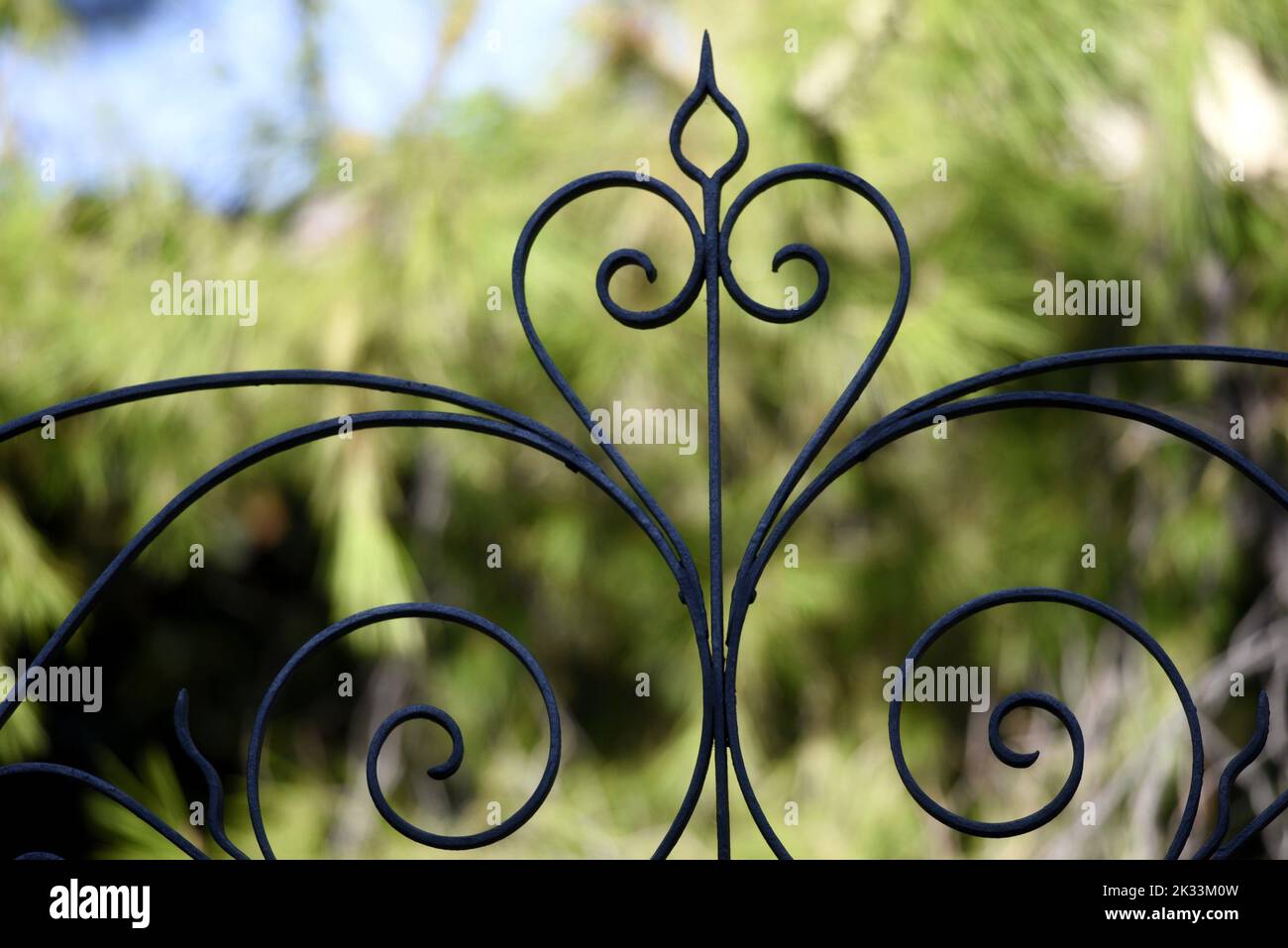 Traditional handcrafted forged iron entrance gate railing in Kifissia ...