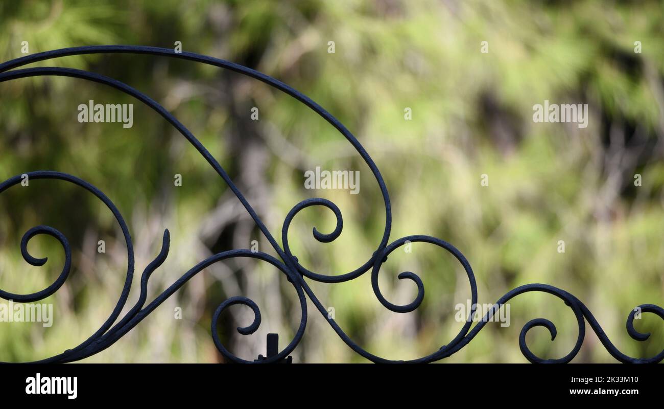 Traditional handcrafted forged iron entrance gate railing in Kifissia ...