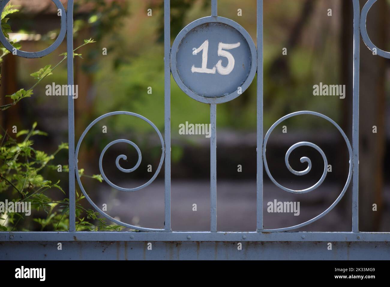 Traditional handcrafted forged iron entrance gate railing in Kifissia ...