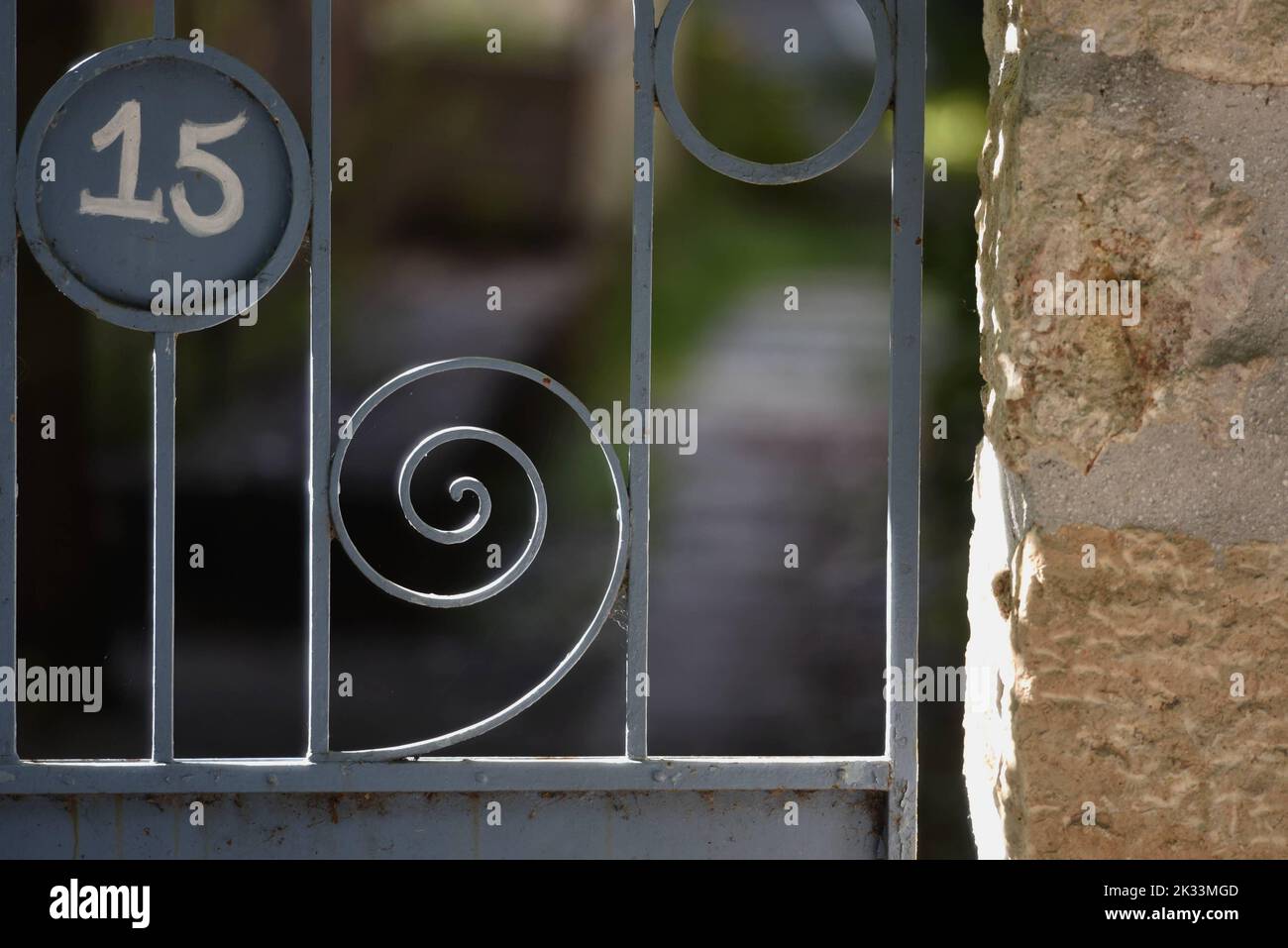 Traditional handcrafted forged iron entrance gate railing in Kifissia ...