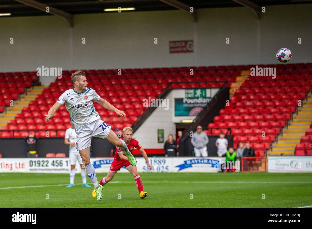 Elliott Nevitt 20 of Tranmere Rovers scores to make it 01 during the