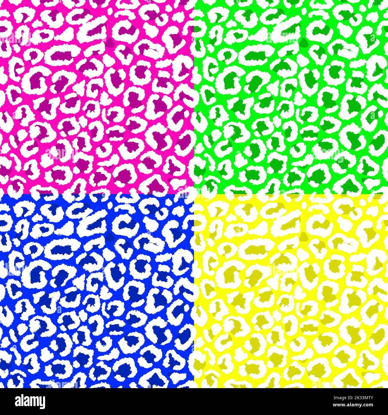 Leopard imitation colorful seamless pattern. Vector illustration Stock