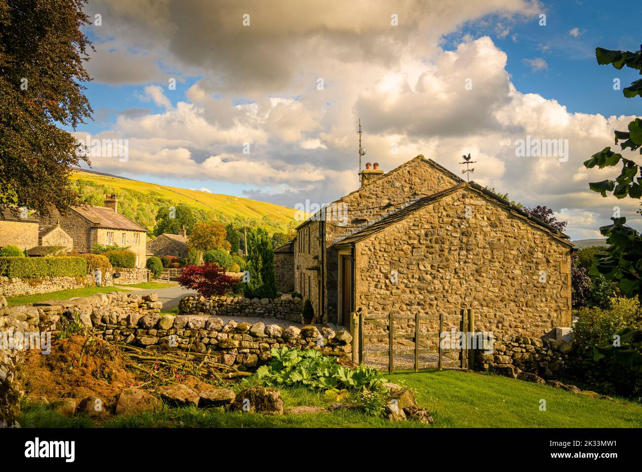 An autumnal HDR image of Halton Gill. A small hamlet in Littondale, North Yorkshire in the Yorkshire Dales National Park, England. 23 September 2022 Stock Photo