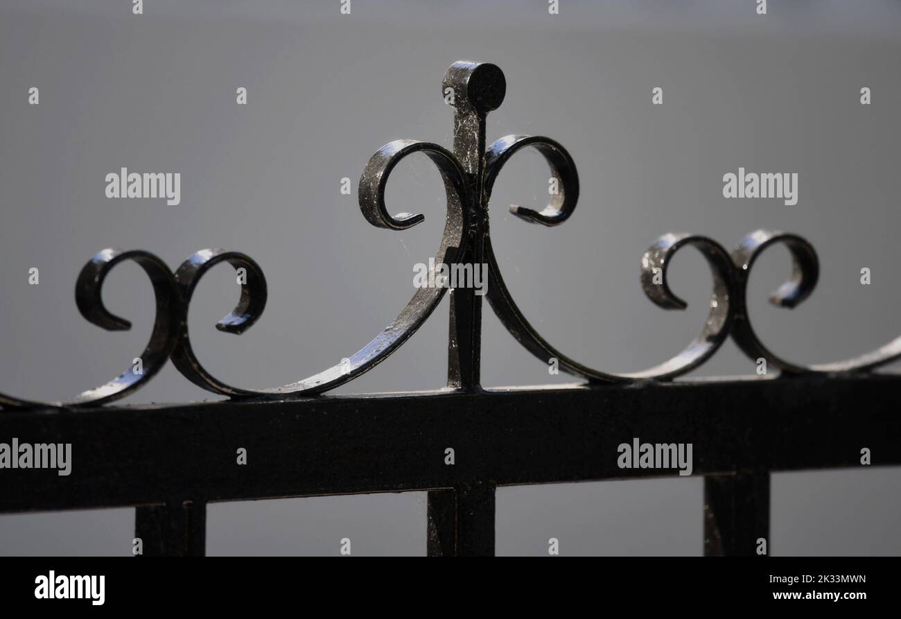 Traditional handcrafted wrought iron entrance gate railing in Kifissia ...