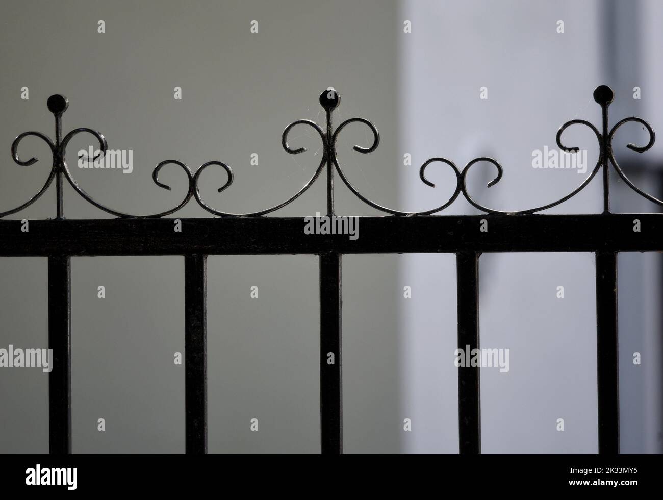 Traditional handcrafted forged iron entrance gate railing in Kifissia ...