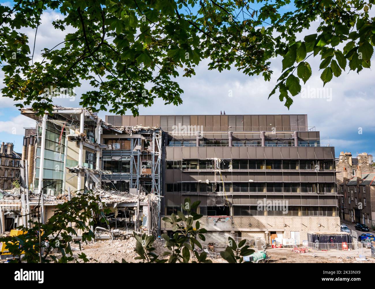 Former Royal Bank of Scotland building demolition for new development, Dundas Street, Edinburgh, Scotland, UK Stock Photo